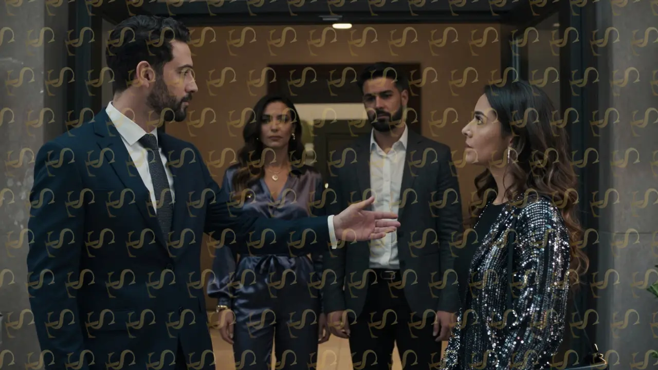 An entrance at The Arts Club Dubai where a poorly dressed guest is politely turned away while others are welcomed.